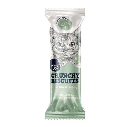 Kitty Joy Crunchy Biscuits with Tuna Flavor Filling Cat Treats 20gm