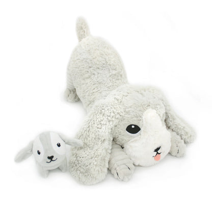 Les Déglingos - Toutou The Dog Mom And Baby - Light Grey