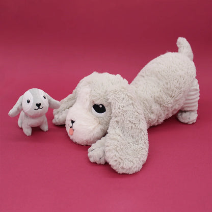 Les Déglingos - Toutou The Dog Mom And Baby - Light Grey