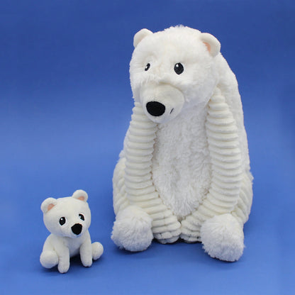 Les Déglingos - Grobidou Polar Bear Mother And Baby - White
