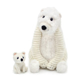 Les Déglingos - Grobidou Polar Bear Mother And Baby - White