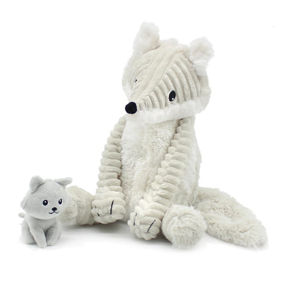Les Déglingos - Frimou Arctic Fox Mother And Baby - White