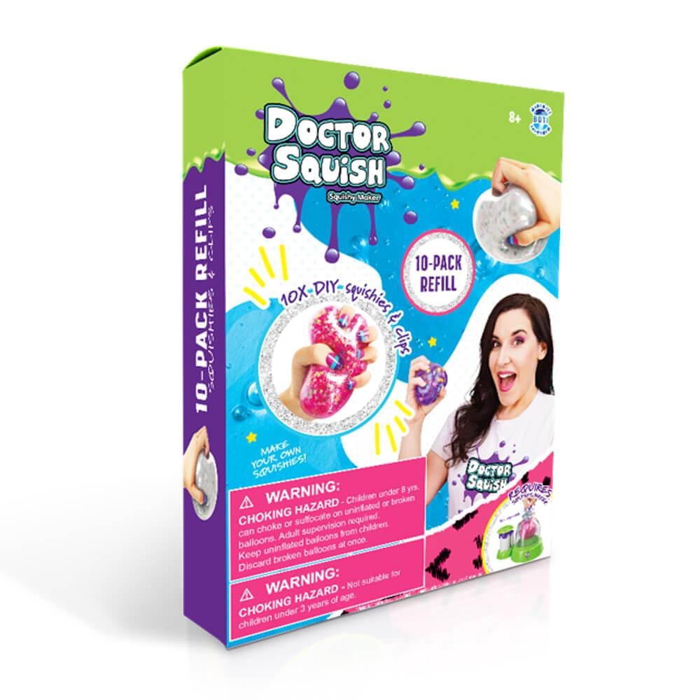 Doctor Squish - Squishy Pack Refill V2 - 10 Balloons + Clips