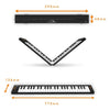 Carry-On 49 Keys Folding Piano with Touch Sensivity & Pads, Midi Over Bluetooth - Black Color (Free Software Included)