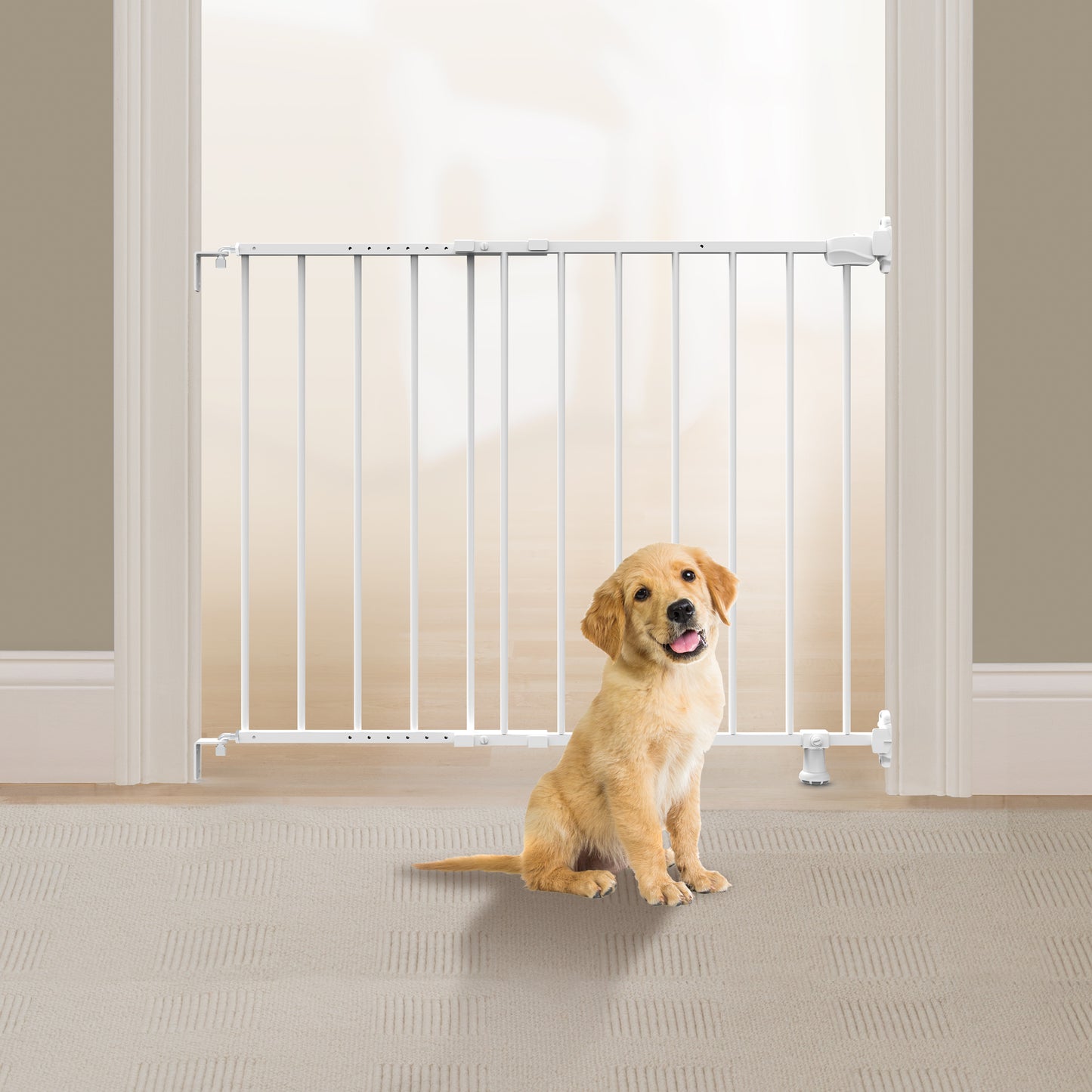 Summer Infant 2-in-1 Simple to Secure Stairway & Hallway 42" Wide Safety Gates  - White