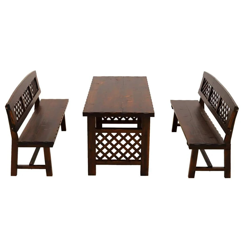 Yatai Solid Wood Outdoor Table & Chair Set