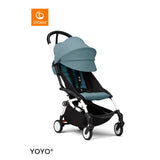 Stokke YOYO3 White Frame & 6+ Aqua Bundle