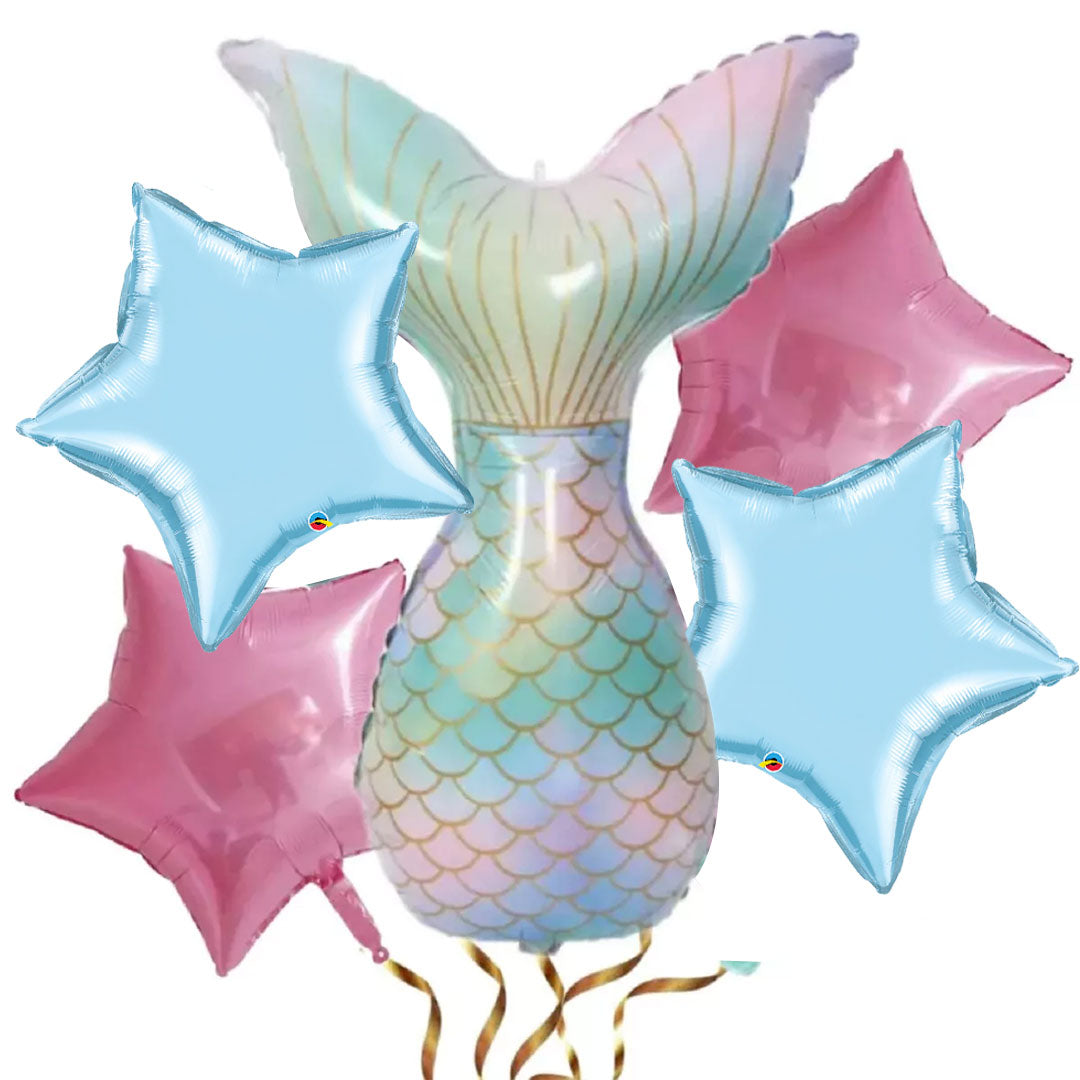 Celebration Balloons Mermaid Assorted 5pcs