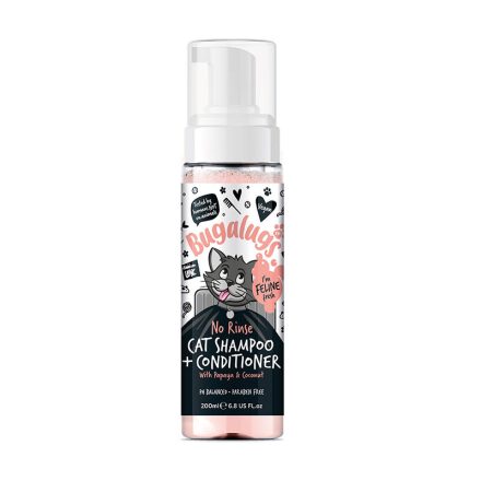 Bugalugs Papaya And Coconut No Rinse Cat Shampoo And Conditioner 200ml / 6.8 Fl Oz