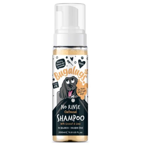 Bugalugs Oatmeal Coconut & Lime No Rinse Dog Shampoo 200ml / 6.8 Fl Oz