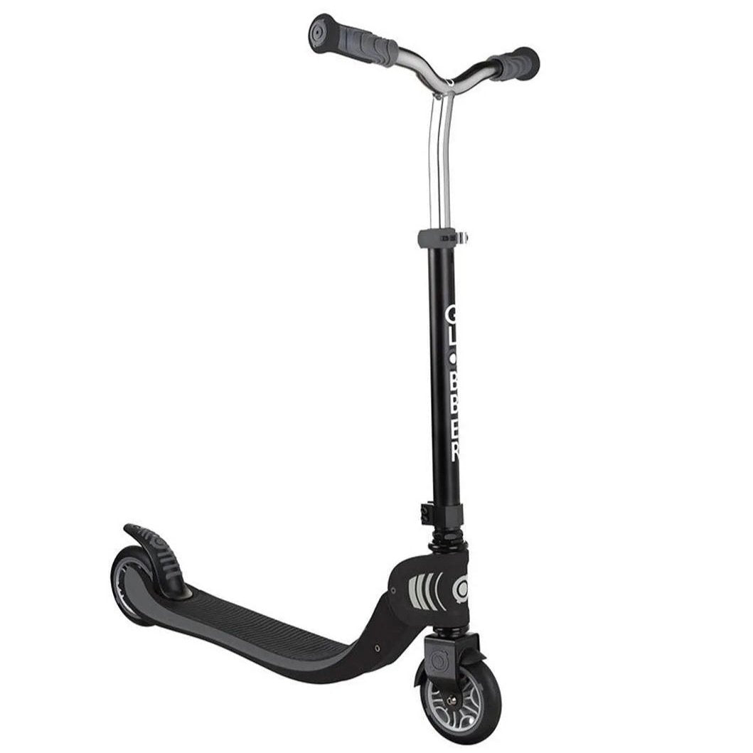 Globber - Flow Foldable 125 2-Wheel Scooter, 5+ Years, Self-Standing, Trolley Mode, ABEC 5 - Grey/Black