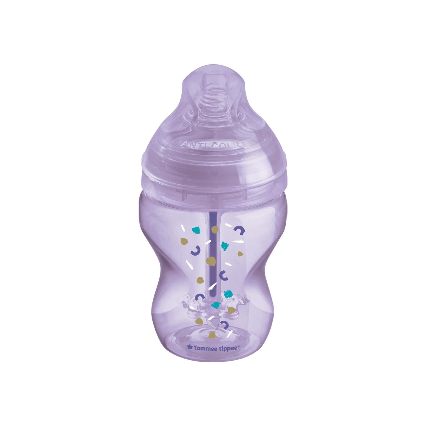 Tommee Tippee - Advanced Anti-Colic Feeding Bottle, 260ml x1 - Girl