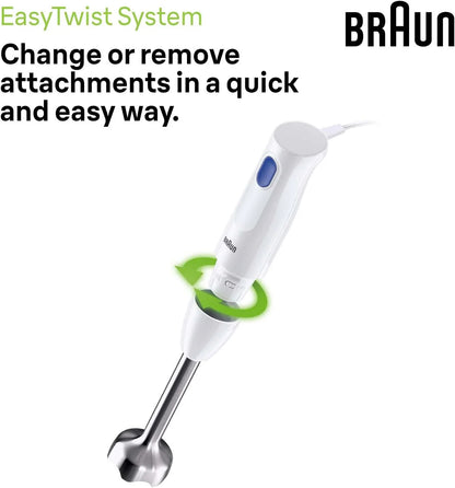 Braun 2in1 Hand Blender MultiQuick 350ml Chopper - White (HB101 AI)