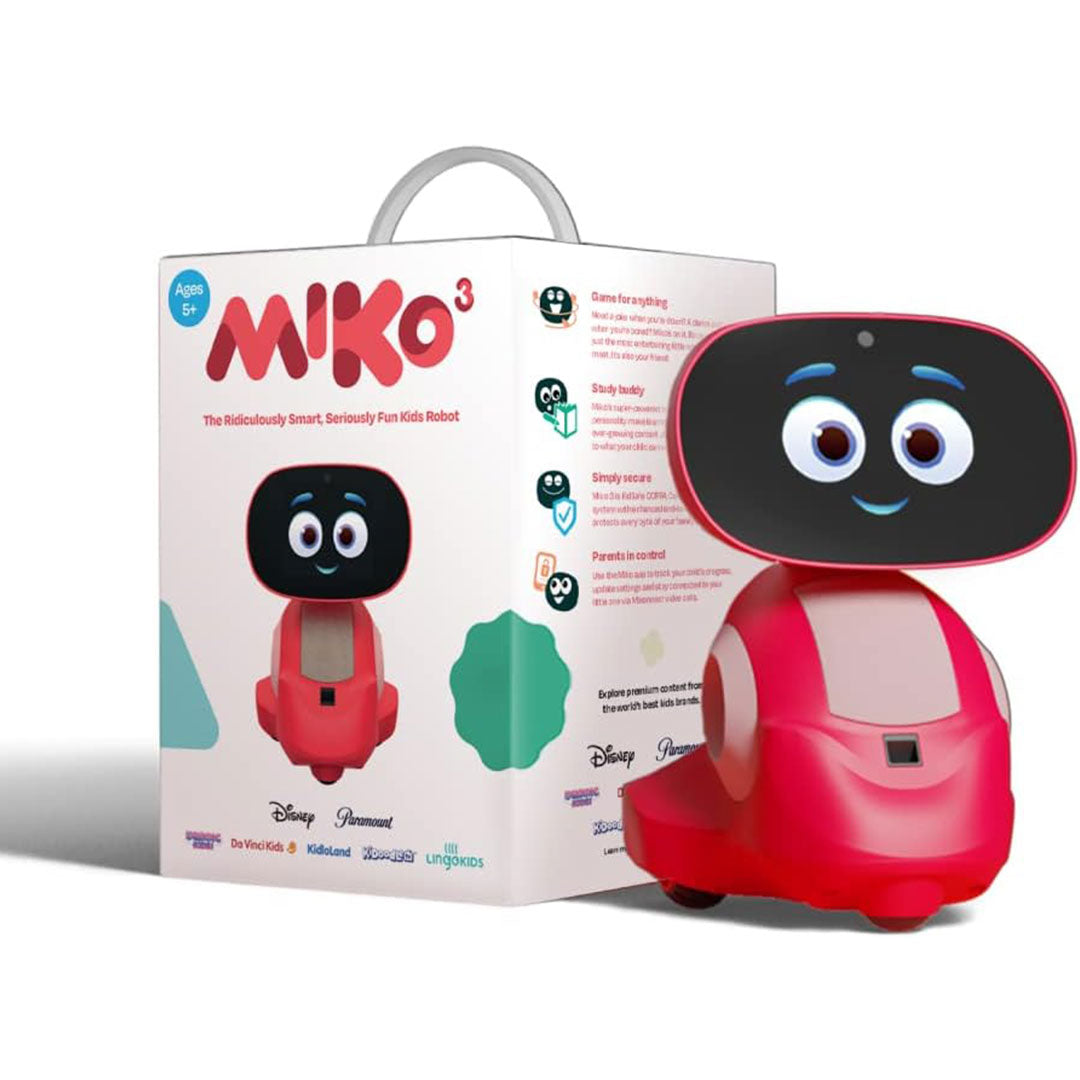 Miko 3 Interactive Learning AI Robot for Ages 5-10 - Red