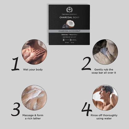 THE MAN COMPANY Charcoal And Coconut Soap 100g