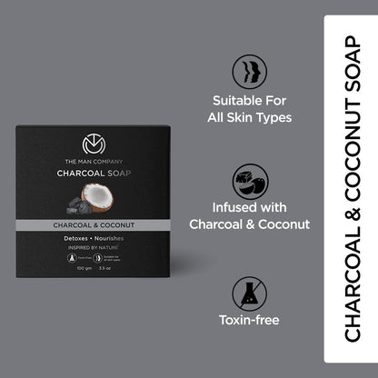 THE MAN COMPANY Charcoal And Coconut Soap 100g