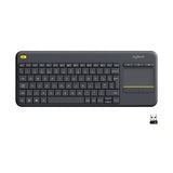 Logitech K400 Plus Wireless Touch TV Keyboard With Easy Media Control and Built-in Touchpad, HTPC Keyboard US INT'L Layout