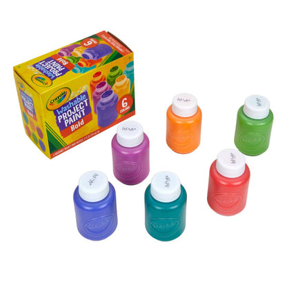 Crayola Washable Project Paint Bold Colors 6pc