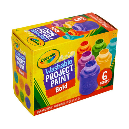 Crayola Washable Project Paint Bold Colors 6pc