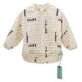 Once Upon a Dua - Long Sleeved Pocket Bib with Carry Pouch - Cream