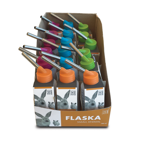 M-PETS Flaska Drinking Bottle Display Box of Mixed Colors 18pcs 100ml