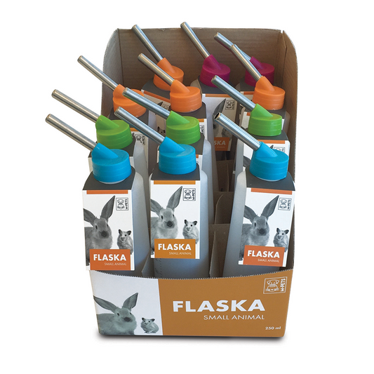 M-PETS Flaska Drinking Bottle Display Box of Mixed Colors 12pcs 250ml