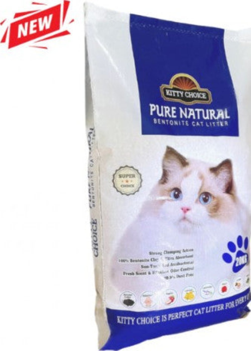 Kitty Choice Pure Natural Bentonite Cat Litter Mixed Fragrance, 20kg