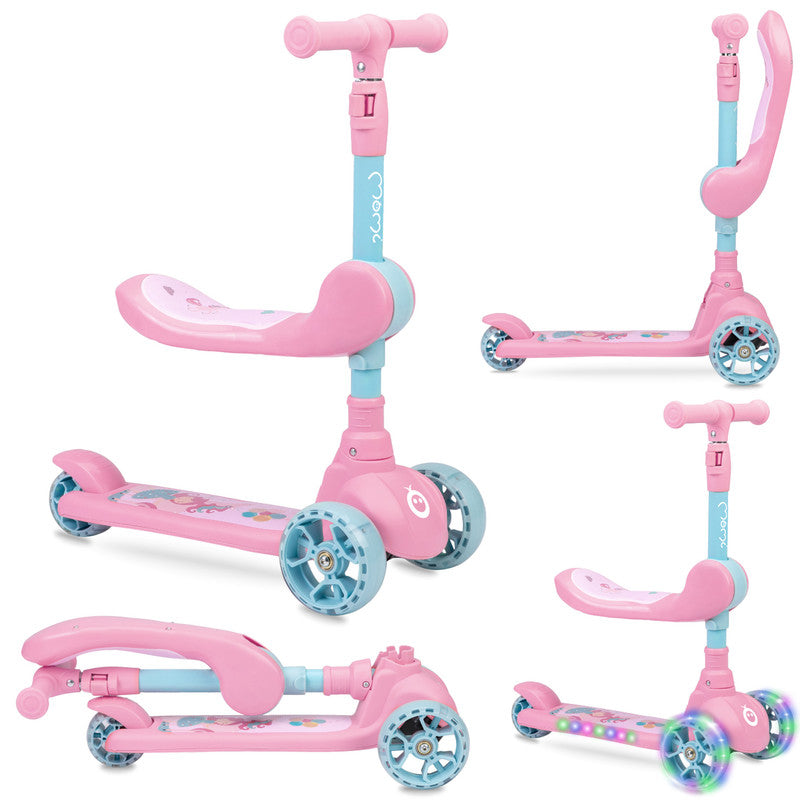 MoMi Kiuru Scooter And Ride-On - Pink