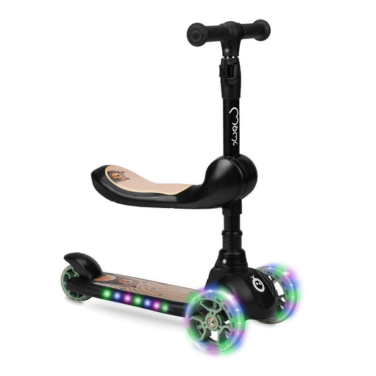 MoMi Kiuru Scooter And Ride-On - Black