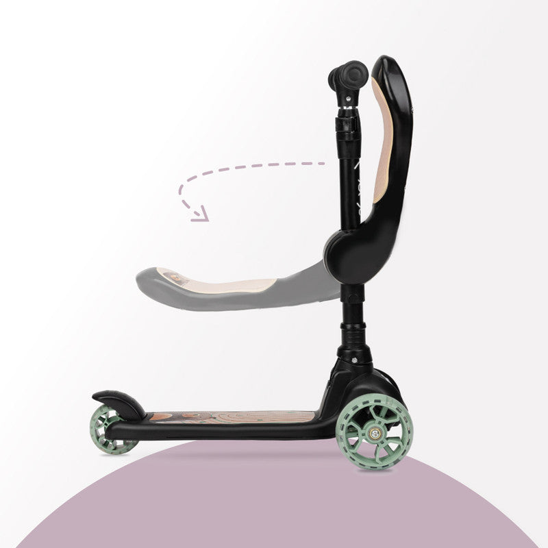 MoMi Kiuru Scooter And Ride-On - Black