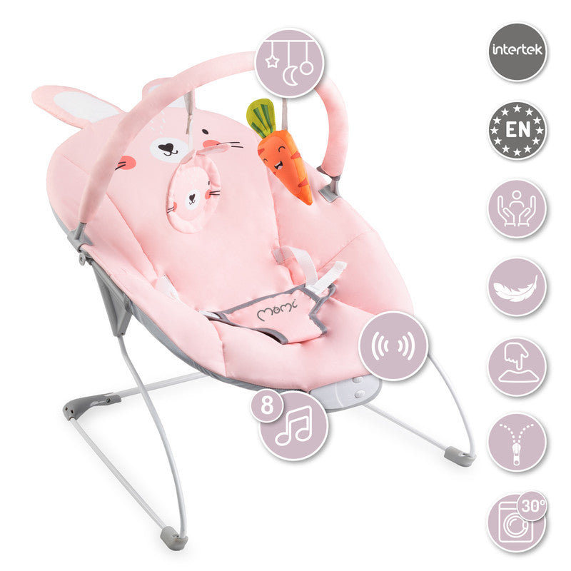 MoMi Glossy Bunny Baby Bouncer