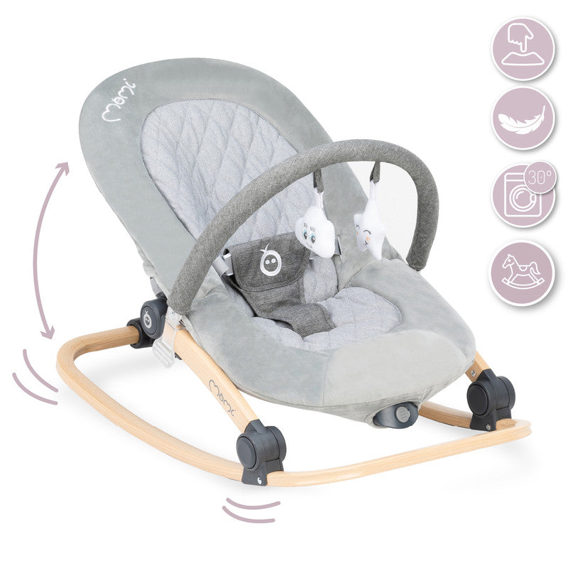 MoMi Lumiwood Bouncer - Grey