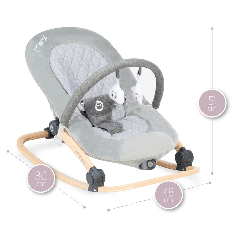 MoMi Lumiwood Bouncer - Grey