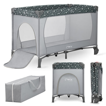 MoMi Belove Travel Crib - Gray