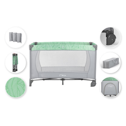 MoMi Belove Travel Crib - Jade