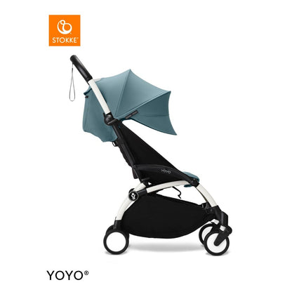 Stokke YOYO3 White Frame & 6+ Aqua Bundle