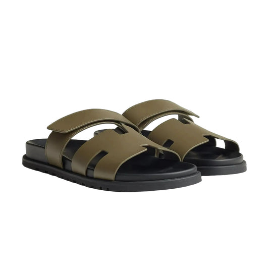 Hermes Chypre Sandals "Green Toundra" - 41.5 EU