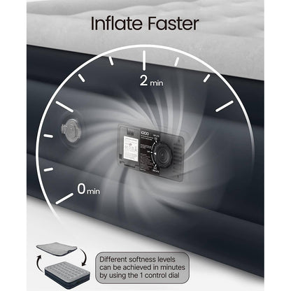 IDOO Air Bed Inflatable Double Mattress with Built-in Electric Pump