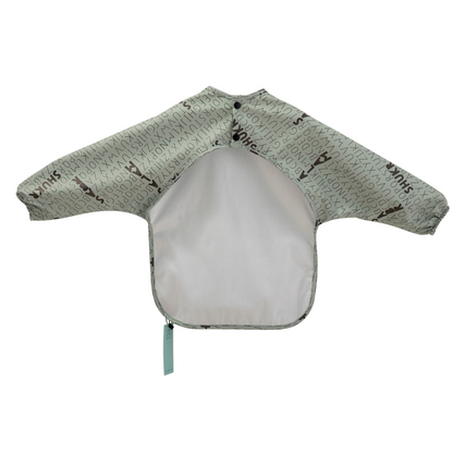 Once Upon a Dua - Long Sleeved Pocket Bib with Carry Pouch - Sage