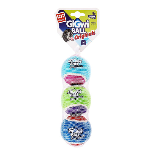 GiGwi Tennis Ball Dog Toy Set Multicolor Medium 3pcs