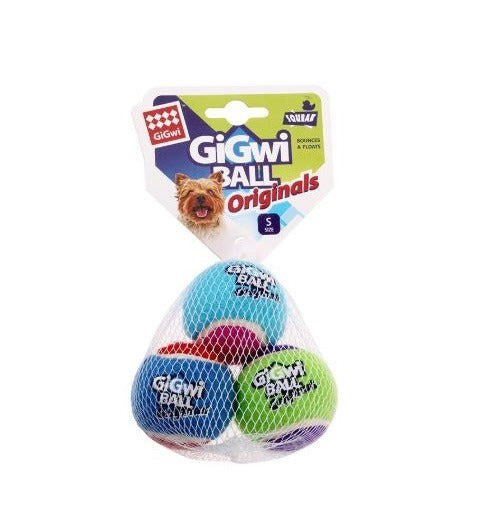 GiGwi Tennis Ball Dog Toy Set Small 3pcs