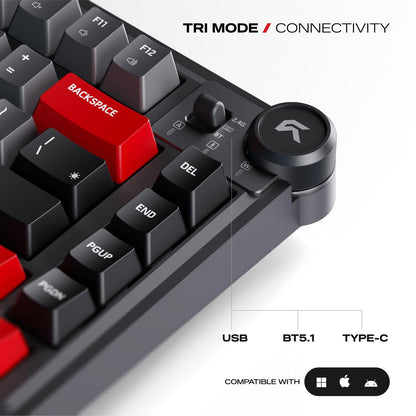 Cybeart Nighthawk 75 - TKL Tri-Mode Wireless RGB Gaming Keyboard - Signature Edition