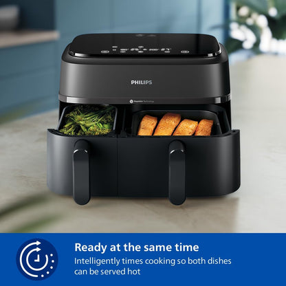 Philips Dual Basket AirFryer 3000 Series - Black