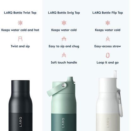 LARQ Bottle Twist Top Obsidian Black 500ml / 17oz