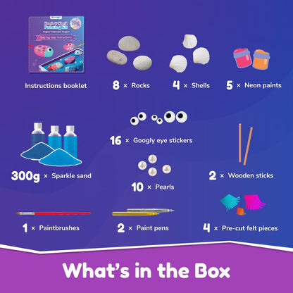 Bloomingo Rock & Shell Painting Kit - Magical Underwater Kingdom