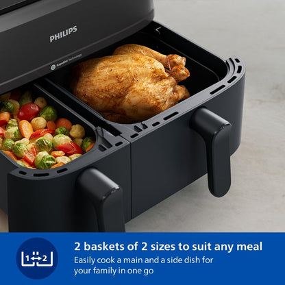Philips Dual Basket AirFryer 3000 Series - Black