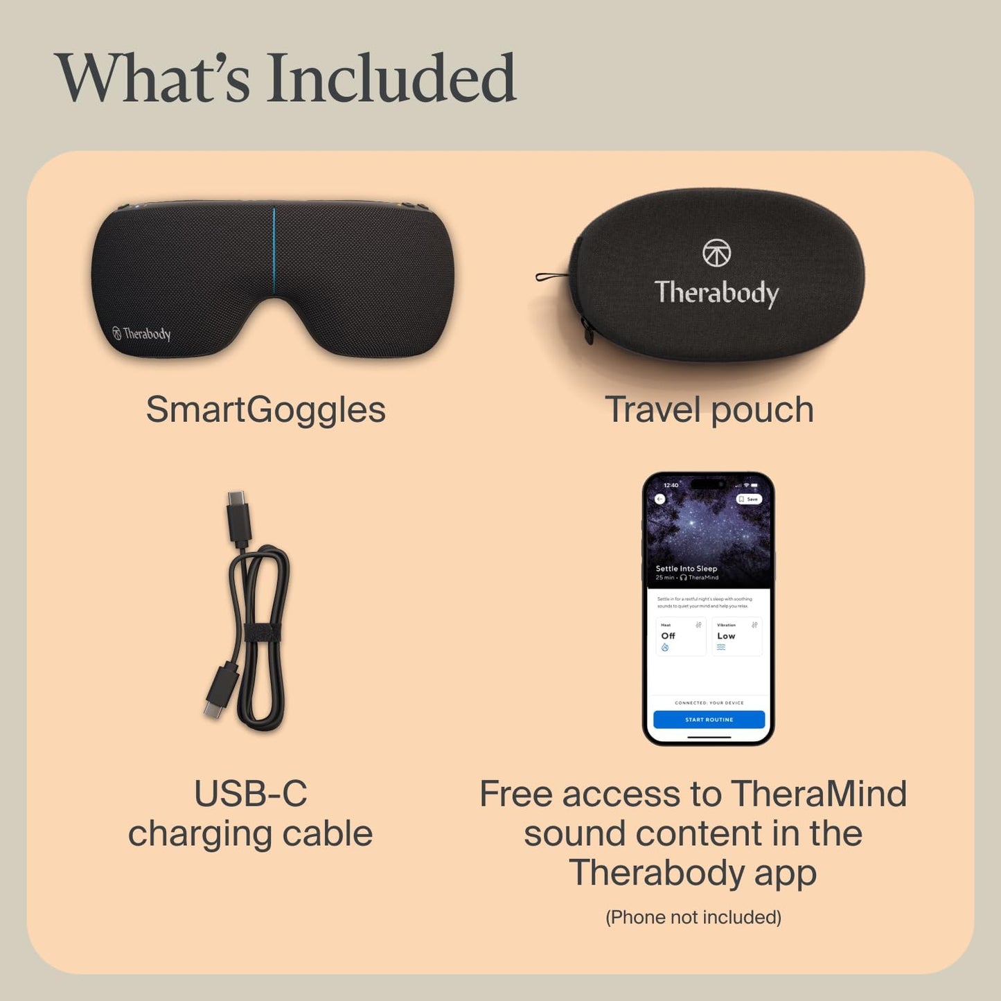 Therabody Smartgoggles 2.0 - (2nd Generation - Black)