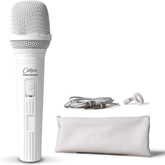 Carry-On Dynamic Microphone with XRL-Jack Cable - White Color