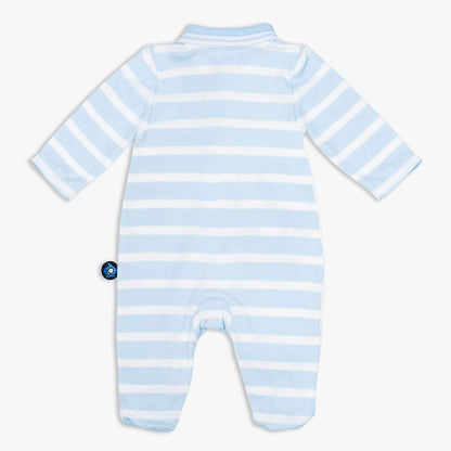MOON 100% Cotton Footed Sleepsuit 1-3M Blue - Little Submarine