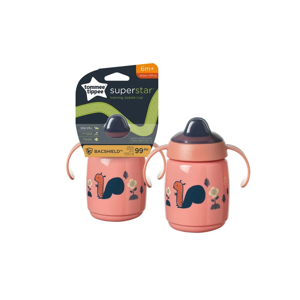 Tommee Tippee - Trainer Sippee Cup│Kid's Sipper│Leak & Shake-Proof│Pink│300ml│6m+